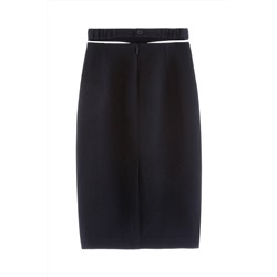 Falda de tubo de talle alto Negro