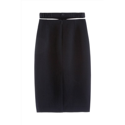 Falda de tubo de talle alto Negro