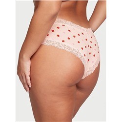 Lace-Waist Cotton Cheeky Panty