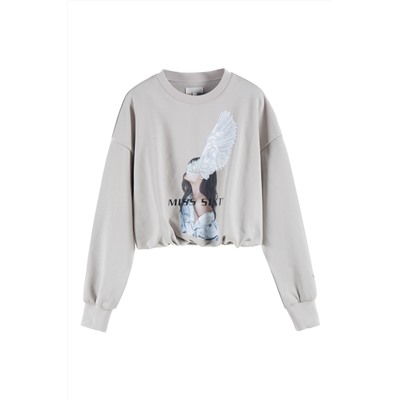 Sudadera de manga larga Gris claro