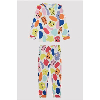 Penti Kız Çocuk Cratures Termal Beyaz Pijama Takımı TYCFK5JJJN169403794373169