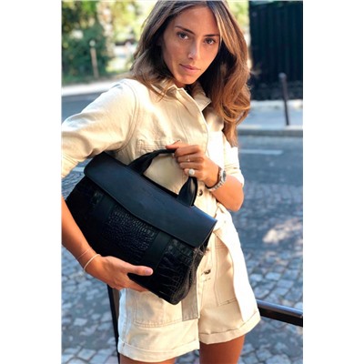 Bolso de piel Geni Negro