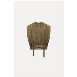 CORSET T-SHIRT WITH STRAPS