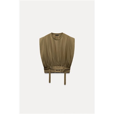 CORSET T-SHIRT WITH STRAPS