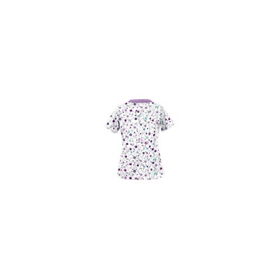 UA Flower Patch White Print Scrub Top