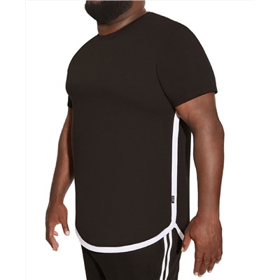 Mvp Collections By Mo Vaughn Productions MVP Collections Big and Tall Rose Screen Hi-Lo Tee