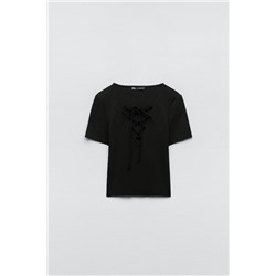 RIBBED TOP WITH TIED DETAIL