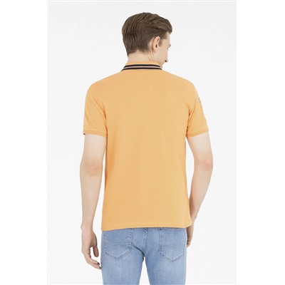 Erkek Turuncu Basic Polo Yaka Tişört