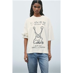 DANIEL JOHNSTON WASHED-EFFECT T-SHIRT