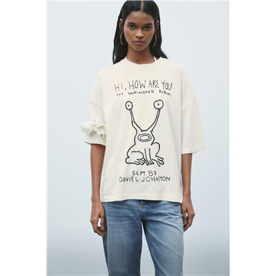 DANIEL JOHNSTON WASHED-EFFECT T-SHIRT