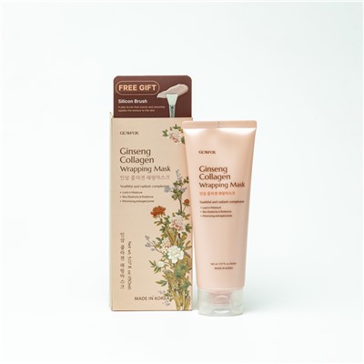 [GLAMFOX] Маска-пленка для обертывания тела ЖЕНЬШЕНЬ И КОЛЛАГЕН Ginseng Collagen Wrapping Mask Set, 150 мл