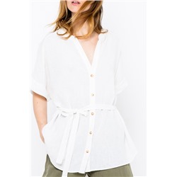 Camisa de lino Blanco