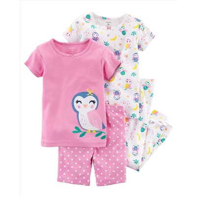 4-Piece Snug Fit Cotton PJs