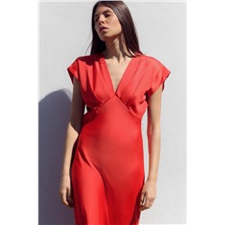 SATIN MIDI DRESS