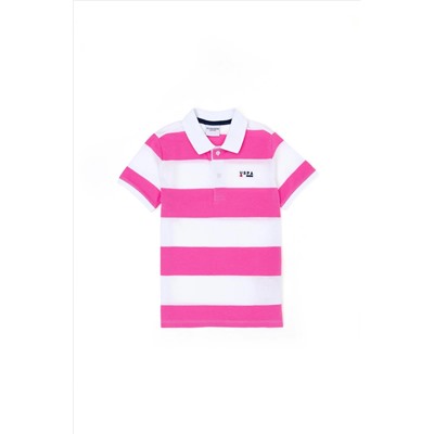 Erkek Çocuk Pembe Polo Yaka Tişört