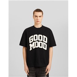 Print boxy fit short sleeve T-shirt