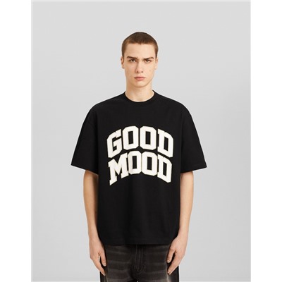 Print boxy fit short sleeve T-shirt
