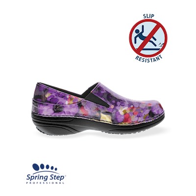 Spring Step Women's Professional Purple Multi Floral Ferrara Shoe