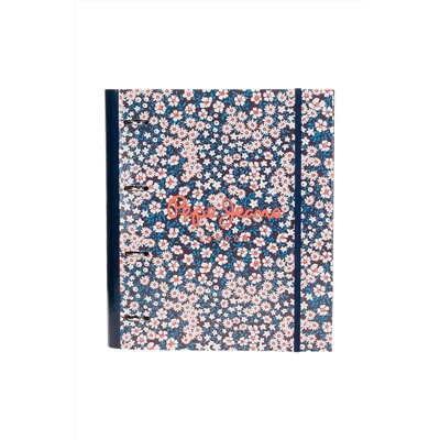 Archivador y hojas de recambio Azul marino y blanco - 28 x 32 x 3,5 cm