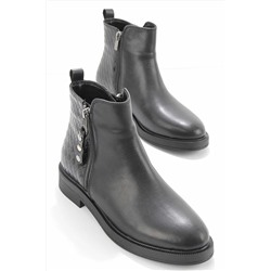 Bambi Siyah Örgü Kadın Bot & Bootie K02826011309