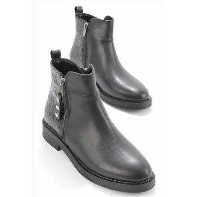 Bambi Siyah Örgü Kadın Bot & Bootie K02826011309