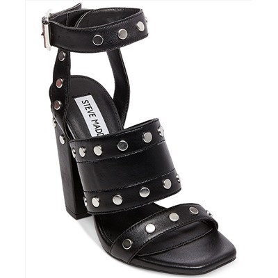 Steve Madden Jansen Studded Block-Heel Sandals