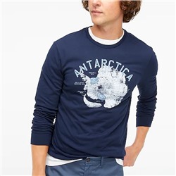 Long-sleeve Antarctica graphic tee