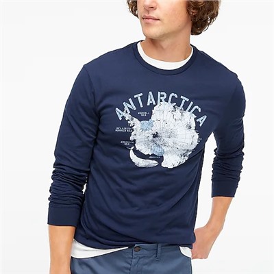 Long-sleeve Antarctica graphic tee