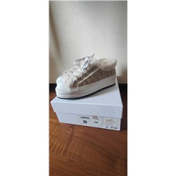 Женские кеды Dio*r Walk’*n на толстой подошве с мехом внутри