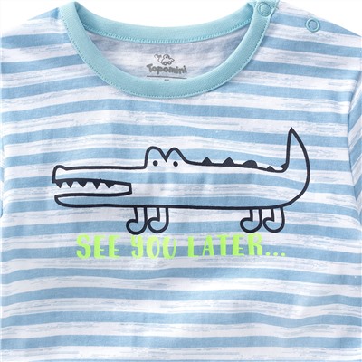 Baby T-Shirt mit Krokodil-Print