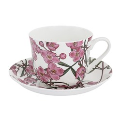 Пара чайная, 1 перс, 2 пр, 450 мл, фарфор F, белая, Борония, Royal Botanic Gardens, 60717