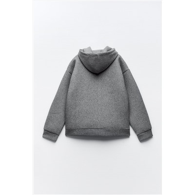 SOFT NEOPRENE-EFFECT BOMBER JACKET
