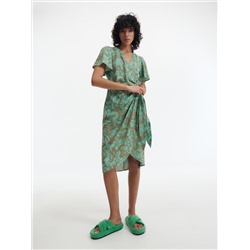 Viskose Kleid mit Muster