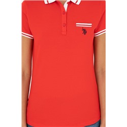 Kadın Kırmızı Polo Yaka Tişört