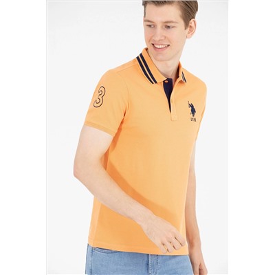 Erkek Turuncu Basic Polo Yaka Tişört
