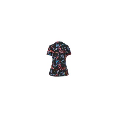 White Cross Scrubs Ola Borboleta Print Top