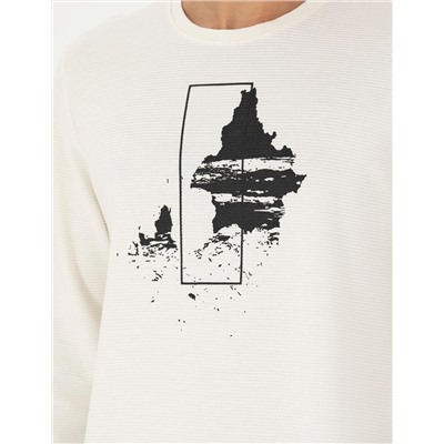 Ekru Regular Fit Sweatshirt