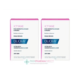 Ducray Ictyane Pain Dermatologique Surgras Visage & Corps 2x100gLot  × 2