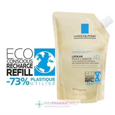 La Roche Posay Lipikar Huile Lavante AP+ - Relipidante Anti-Irritations Anti-Grattage - ECO RECHARGE 400ml