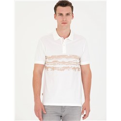 Ekru Slim Fit Polo Yaka Tişört