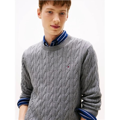 Cable Knit Crewneck Sweater