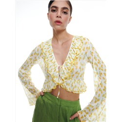 Bluse mit Rüschen