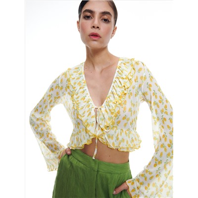 Bluse mit Rüschen
