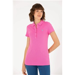 Kadın Pembe Basic Polo Yaka Tişört