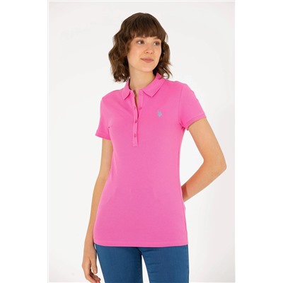 Kadın Pembe Basic Polo Yaka Tişört