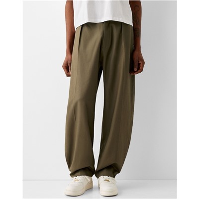 Tailored lyocell blend balloon trousers