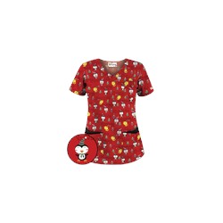 UA Christmas Chicks Red Scrub Top