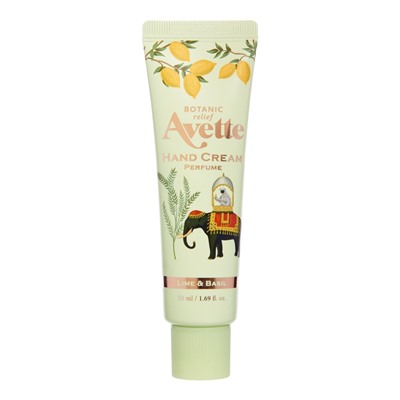 TONYMOLY AVETTE BOTANIC RELIEF LIME&amp;BASIL HAND CREAM Парфюмированный крем для рук c ароматом лайма и базилика 50мл