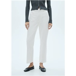 Jeans Blanca rectos crop