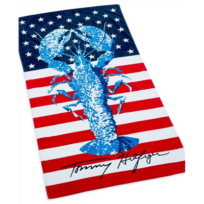 Tommy Hilfiger Cotton 35" x 66" Printed Beach Towel | Полотенце пляжное